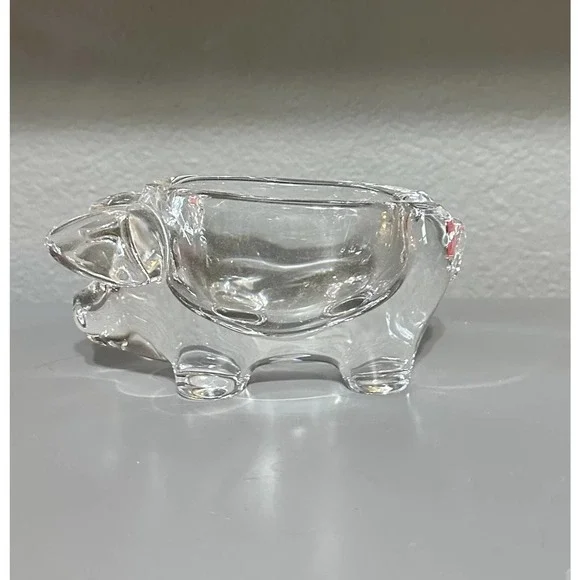Vintage Vannes Le Chatel crystal glass pig dish - Picture 5 of 8